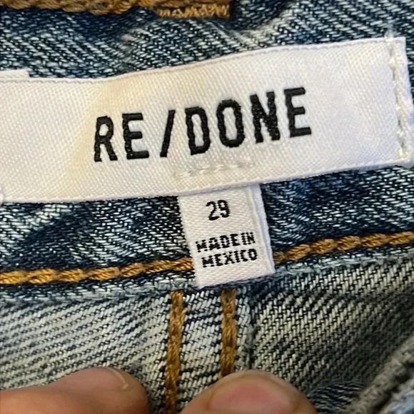 Re/Done Blue Flare & Wide Leg Jeans - Picture 2 of 11